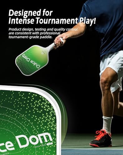 Dulce Dom Pickleball Paddles Set of 4 - USAPA Approved, Fiberglass/Carbon Fiber Pickleball Rackets, Perfect for Beginner