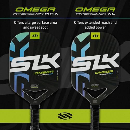 SLK Omega & Atlas Pickleball Paddles | Dual Carbon & Raw Carbon Fiber Face | Powerful Spin & Control for Pickleball Enth