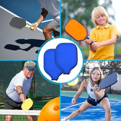 Pickleball Paddle Covers Universal Size Black - Durable Neoprene Storage Bag, 8.6 x 1|2 Inches Zippered Case (Black) P