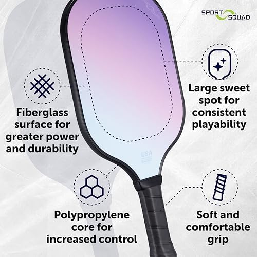Pickleball Paddles Set of 2 and Single - Lightweight, Durable & High-Performance Playability - USA Team-Developed Racket