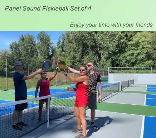 Pickleball Paddles Set of 4, USAPA Approved Fiberglass, Lightweight and Durable for Adults and Beginners, Perfect for Ou
