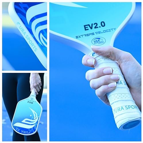 FURA Pickleball Paddle Set of 2 - Lightweight Graphite Rackets for Superior Spin & Control - Includes Bag, Balls & Grips