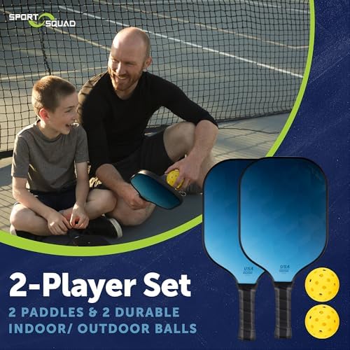 Pickleball Paddles Set of 2 and Single - Lightweight, Durable & High-Performance Playability - USA Team-Developed Racket