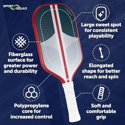Pickleball Paddles Set of 2 and Single - Lightweight, Durable & High-Performance Playability - USA Team-Developed Racket