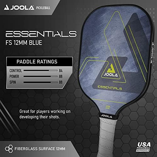 JOOLA Durable & Beginner-Friendly Pickleball Paddle - USAP Approved, Reinforced Fiberglass Surface & Honeycomb Polypropy