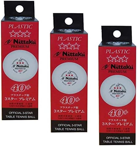 Nittaku 3-Star Premium 40+ Table Tennis Balls - High Quality Table Tennis Balls for Beginners and Experts | Best for Tou