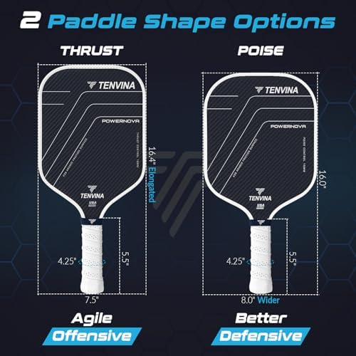 TENVINA USAAPA Approved Pickleball Paddles, Multi-Layer T700SC Carbon Fiber, 4 Types of Thicknesses and Shapes, Strong P - Image 25
