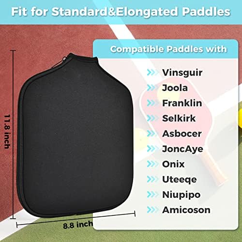 Pickleball Paddle Cover: Universal Case Size 8.6 x 1|2 Inches - Protect Your Racket, Compatible with Most USAPA Standard