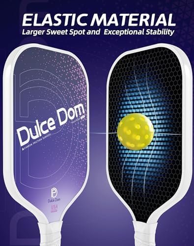 Dulce Dom Pickleball Paddles Set of 4 - USAPA Approved, Fiberglass/Carbon Fiber Pickleball Rackets, Perfect for Beginner