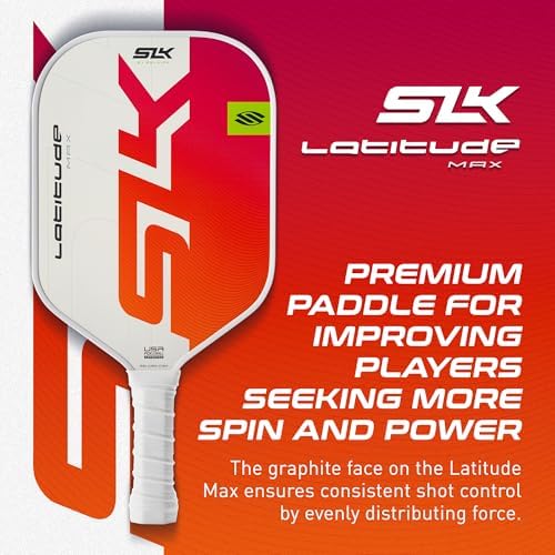 SLK Latitude & Nexus Pickleball Paddles for Serious Players | Graphite Face with SpinFlex Surface | Rev-Core+ / SX4 Poly