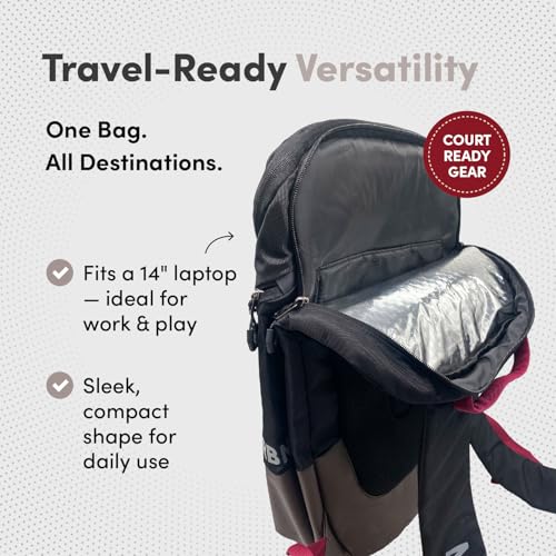 CRBN Pro Team Pickleball Bag - Padded Compartment with Space for 3 Paddles, Shoes & More - Ideal for Serious Pickleball - Image 6