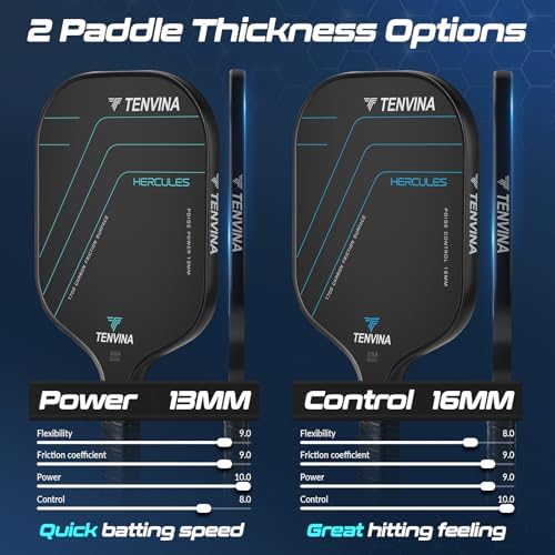 TENVINA USAAPA Approved Pickleball Paddles, Multi-Layer T700SC Carbon Fiber, 4 Types of Thicknesses and Shapes, Strong P - Image 40