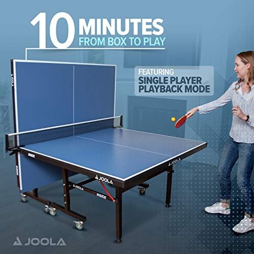 JOOLA Professional Indoor Ping Pong Table with Quick Clamp Net for Quick Assembly and Single Player Mode - Tournament Q