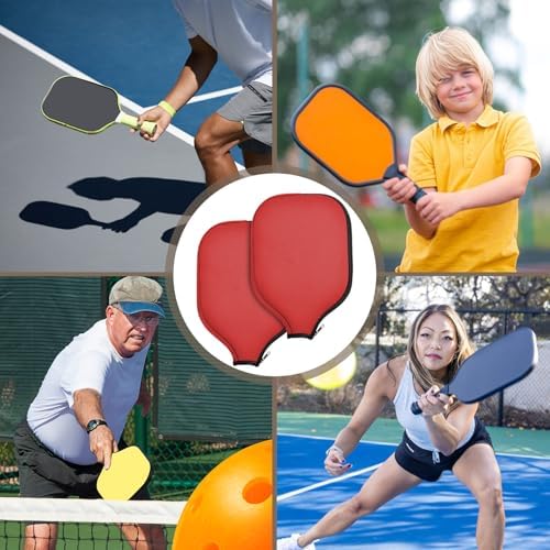 Pickleball Paddle Covers Universal Size Black - Durable Neoprene Storage Bag, 8.6 x 1|2 Inches Zippered Case (Black) P