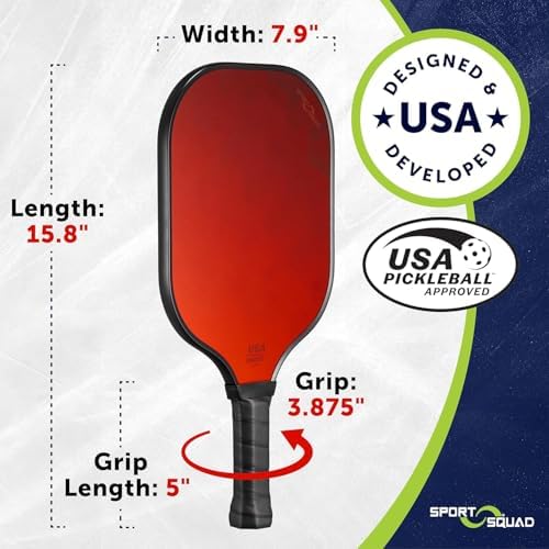 Pickleball Paddles Set of 2 and Single - Lightweight, Durable & High-Performance Playability - USA Team-Developed Racket