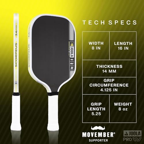 JOOLA Pro IV Pickleball Paddles – Raw Carbon Fiber Surface – UPA-A and USAP Approved – Tech Flex Power – Propulsion Core