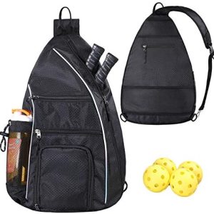 Portable Pickleball Sling Bag for Pickleball Paddle and Tennis Racket, Travel Pickleball Bag for Women and Men | Pickle