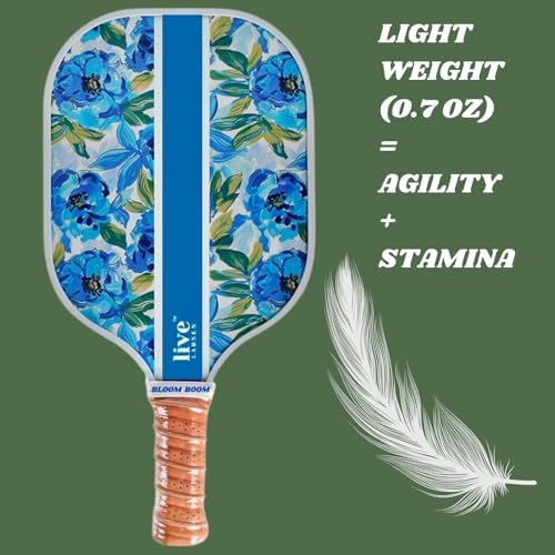 Premium Pickleball Paddle Racket - Durable Fiberglass - Women - Court Achievements - Sweatproof Grip - Free Cover - Uni