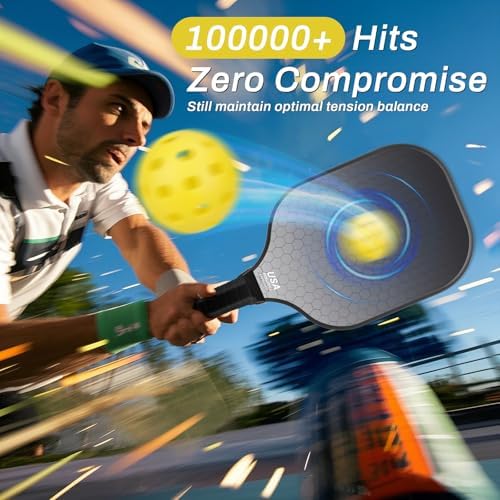 T300 Carbon Fiber Lightweight Pickleball Paddles Set of 2 for Beginner Intermediate Pro Gifts