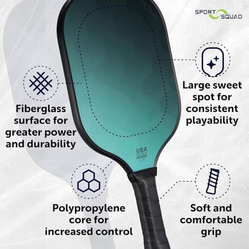 Pickleball Paddles Set of 2 and Single - Lightweight, Durable & High-Performance Playability - USA Team-Developed Racket