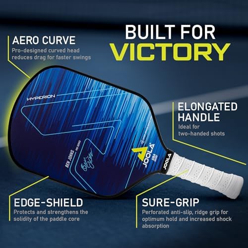 JOOLA Hyperion Pickleball Paddle - Carbon Abrasion Surface for Increased Power and Spin - Elongated Grip Handle - USAP A - Image 10