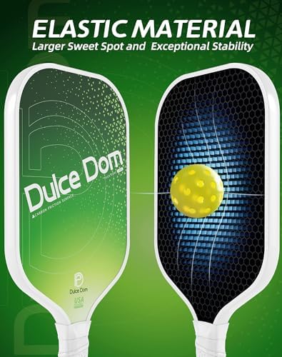 Dulce Dom Pickleball Paddles Set of 4 - USAPA Approved, Fiberglass/Carbon Fiber Pickleball Rackets, Perfect for Beginner
