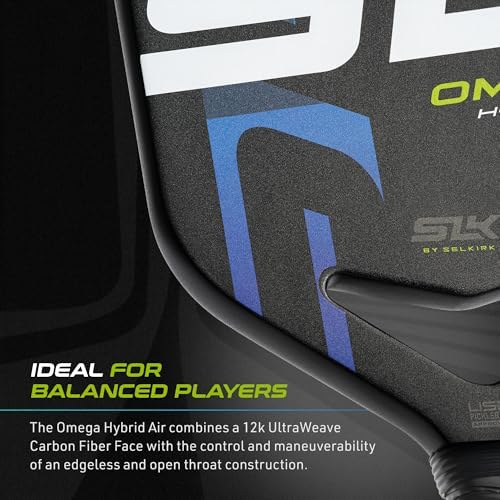 SLK Omega & Atlas Pickleball Paddles | Dual Carbon & Raw Carbon Fiber Face | Powerful Spin & Control for Pickleball Enth