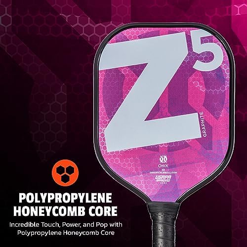 Onix Graphite MOD Z5 Carbon Fiber Pickleball Paddles for BeginnersComfortable Cushioned Grip 16x38 Inches