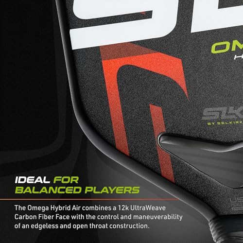 SLK Omega & Atlas Pickleball Paddles | Dual Carbon & Raw Carbon Fiber Face | Powerful Spin & Control for Pickleball Enth