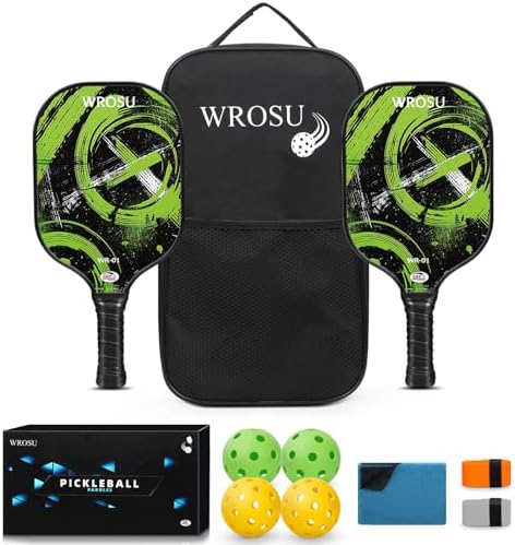 USAPA Approved Carbon Fiber T300 Pickleball Racquet Set for Men, Women, & Kids Light Weight Bag Included