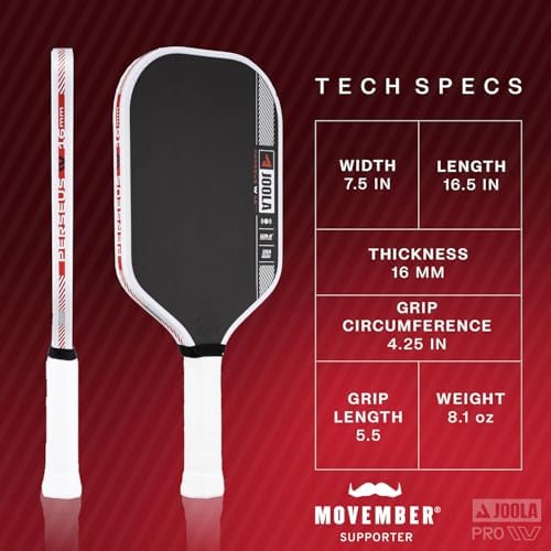 JOOLA Pro IV Pickleball Paddles – Raw Carbon Fiber Surface – UPA-A and USAP Approved – Tech Flex Power – Propulsion Core