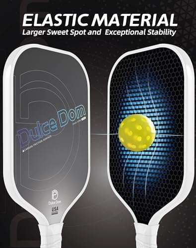 Dulce Dom Pickleball Paddles Set of 4 - USAPA Approved, Fiberglass/Carbon Fiber Pickleball Rackets, Perfect for Beginner