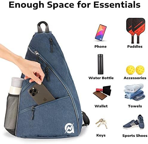 A11N Sports Pickleball Bag - Reversible Crossbody Sling Bag/Backpack for All-Season Fitness Activities