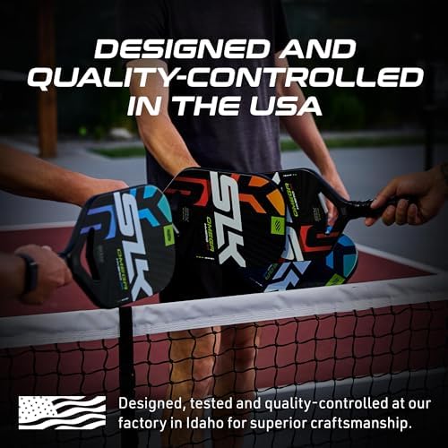 SLK Omega & Atlas Pickleball Paddles | Dual Carbon & Raw Carbon Fiber Face | Powerful Spin & Control for Pickleball Enth