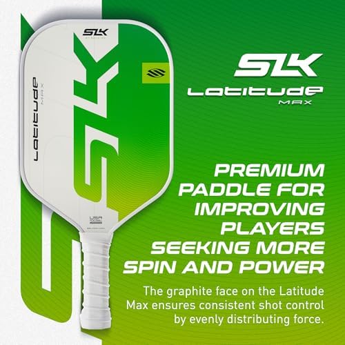 SLK Latitude & Nexus Pickleball Paddles for Serious Players | Graphite Face with SpinFlex Surface | Rev-Core+ / SX4 Poly