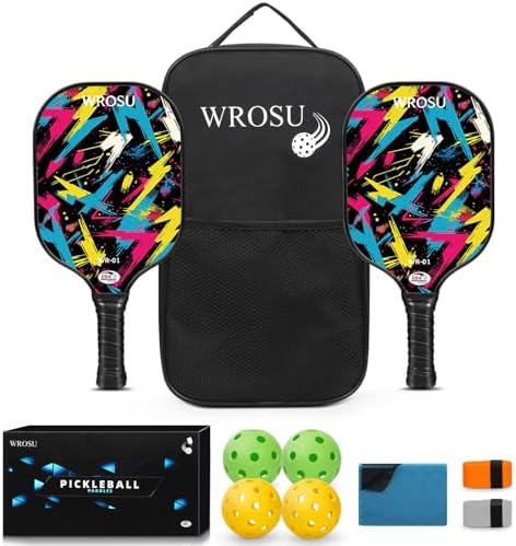 USAPA Approved Carbon Fiber T300 Pickleball Racquet Set for Men, Women, & Kids Light Weight Bag Included