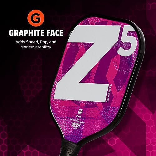 Onix Graphite MOD Z5 Carbon Fiber Pickleball Paddles for BeginnersComfortable Cushioned Grip 16x38 Inches