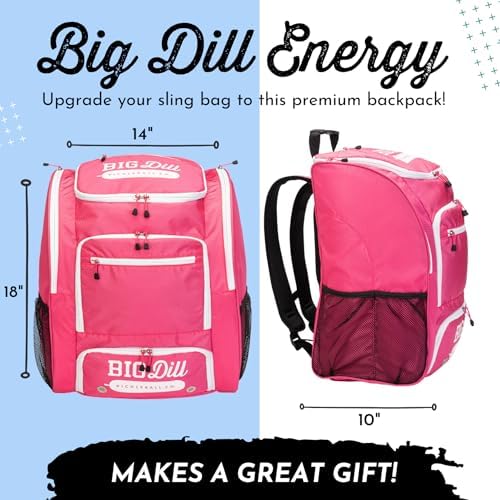Big Dill Pickleball Backpack for Pickleball Enthusiasts | Large Pickleball Bag with Shoe Compartment for 8+ Paddles & Ac
