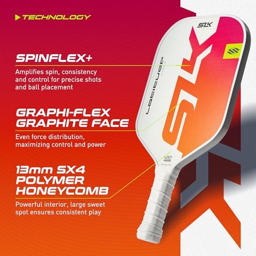 SLK Latitude & Nexus Pickleball Paddles for Serious Players | Graphite Face with SpinFlex Surface | Rev-Core+ / SX4 Poly