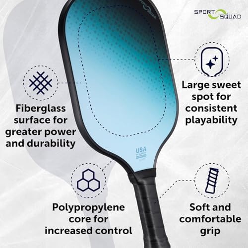 Pickleball Paddles Set of 2 and Single - Lightweight, Durable & High-Performance Playability - USA Team-Developed Racket