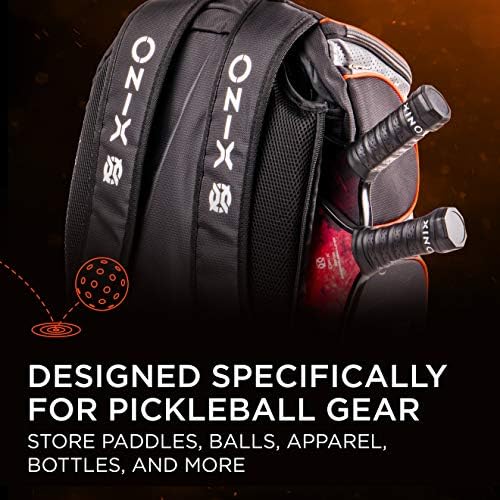 Onix Pickleball Durable Backpack for Enthusiasts on the Go: Paddles, Balls, Apparel, and Water Bottles Included