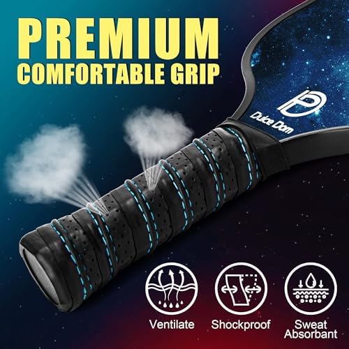 Dulce Dom Pickleball Paddles Set of 4 - USAPA Approved, Fiberglass/Carbon Fiber Pickleball Rackets, Perfect for Beginner