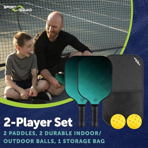 Pickleball Paddles Set of 2 and Single - Lightweight, Durable & High-Performance Playability - USA Team-Developed Racket