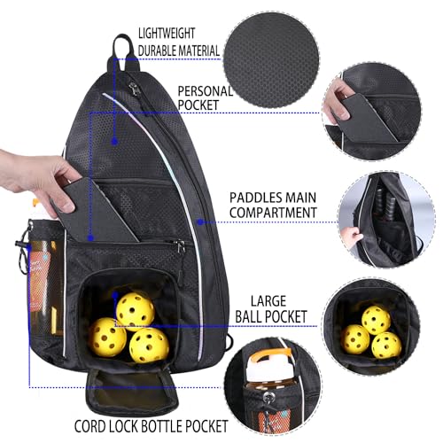 Pickleball Bag for Men Women - Travel Pickleball Paddle Case - Provable Pickleball Sling Bag - Image 2