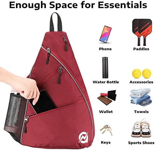 A11N Sports Pickleball Bag - Reversible Crossbody Sling Bag/Backpack for All-Season Fitness Activities