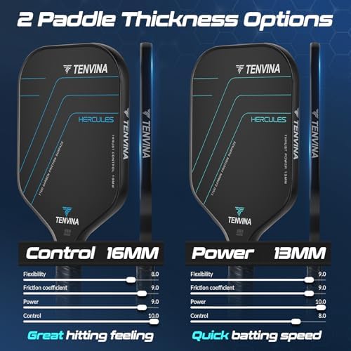 TENVINA USAAPA Approved Pickleball Paddles, Multi-Layer T700SC Carbon Fiber, 4 Types of Thicknesses and Shapes, Strong P - Image 5