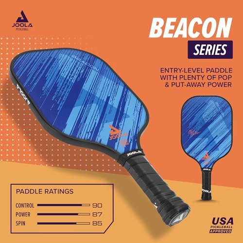 JOOLA Durable & Beginner-Friendly Pickleball Paddle - USAP Approved, Reinforced Fiberglass Surface & Honeycomb Polypropy