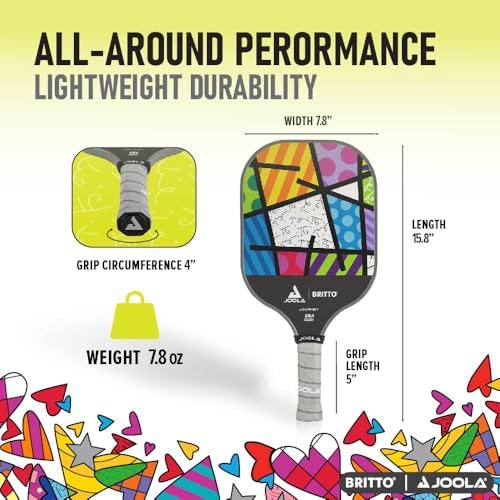 JOOLA Durable & Beginner-Friendly Pickleball Paddle - USAP Approved, Reinforced Fiberglass Surface & Honeycomb Polypropy