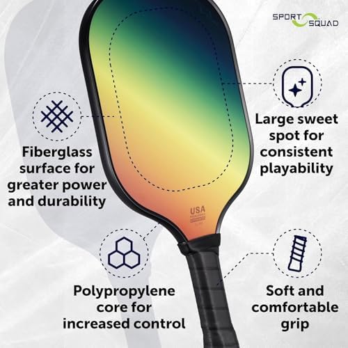 Pickleball Paddles Set of 2 and Single - Lightweight, Durable & High-Performance Playability - USA Team-Developed Racket