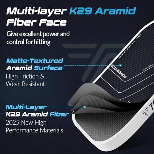 TENVINA USAAPA Approved Pickleball Paddles, Multi-Layer T700SC Carbon Fiber, 4 Types of Thicknesses and Shapes, Strong P - Image 23